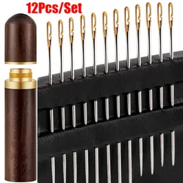 New 12Pcs/set Blind Threading Needle For Sewing Household Needle-side Hole Sewing Needles DIY Jewerly Beading Stainless Steel Needle