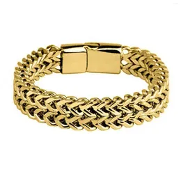 Braccialetti a maglie Bracciale in acciaio al titanio Hip-Hop Superficie liscia Decorazione a mano altamente lucidata per regalo di compleanno di un'amica femminile TUE88