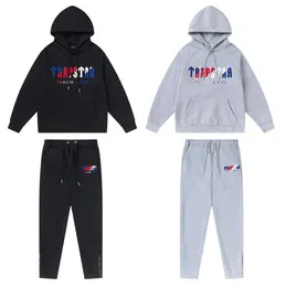 Mens Designers uomo Tute Felpe con cappuccio Jogger Sportswear Casual Maglioni Pantaloni della tuta Streetwear Pullover TRAPSTAR Fleece Tidal flow design 664ess