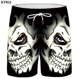 Men's Shorts KYKU Skull Shorts Men Black Space Cargo Shorts Gothic Hawaii Beach 3d Print Shorts Casual Hip Hop Mens Short Pants Summer Male 230615