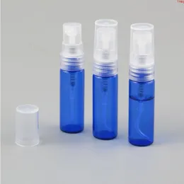 500 X 4ML Bottiglia di profumo di vetro blu cobalto ricaricabile portatile vuota Mini Parfum Atomizer Mist sprayer Containershigh qty Vgvlm