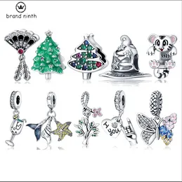925 Silver for Pandora Charms Jewelry Jewelry Beads DIY Pendant Women Beads Beads Color Christmas Tree