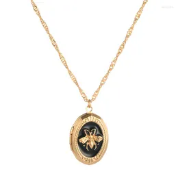 Collane con ciondolo Orologio da taschino con collana geometrica ape in lega di temperamento di moda per regali di gioielli con ciondoli di alta qualità da donna