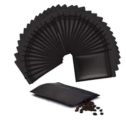 10 sacchetti in mylar nero opaco di dimensioni sacchetto con cerniera in lamina di alluminio per la conservazione degli alimenti a lungo termine e protezione da collezione due lati colorati 100 pezzi / lotto