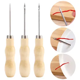Nowe drewniane skórzane narzędzie do uderzenia szydełkowane wiertło ręczne do majsterkowania ręcznie robionego ściegu igłowe buty naprawcze narzędzie szycia