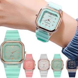 Kvinnors klockor Candy Color Silicone Watches Women's Sports Square Watch Summer Multifunktionella digitala armbandsur Män mode Watch Reloj 230615