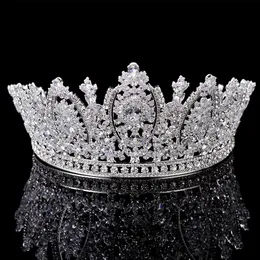 Bröllopshår smycken prinsessan krona hadiyana klassisk design elegant bröllop brud hår smycken tiaras och kronor kvinnor zirkon bc5069 corona princesa 230614