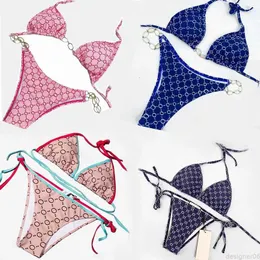 Женский дизайн бикини купальник сексуально две части летние модные треугольные купальные костюмы Леди Бюстгальтер