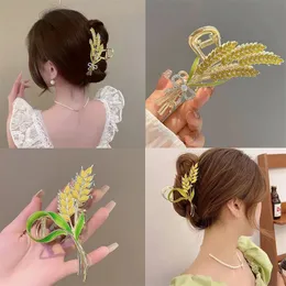 New Female Wheat Hair Claw Alloy Crab Claw Ponytail Braid Large Shark Clip Fashion Hair Accessories Decorative Gifts