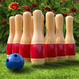 Bowling Hey Play Skittle Ball Çim Oyun Seti AMF Bowling Parçaları 230614