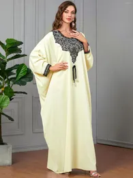 Vêtements Ethniques Eid Robe Musulmane Femmes Abaya Manches Chauve-Souris Gland Surdimensionné Lâche Caftan Africain Turquie Vestidos Caftan Marocain Elbise Été