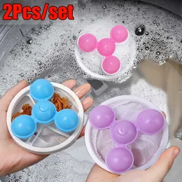 New 2Pcs Laundry Filter Meshs Reusable Washing Machine Hair Filter Lint Catcher Remove Dirt Laundry Ball Home Cleaning Accessories