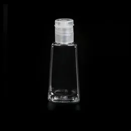 30ml Empty hand sanitizer PET Plastic Bottle with flip cap trapezoid shape bottle for makeup remover disinfectant liquid Xpxmu