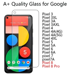 Premium A Quality 2.5D Clear Glass för Google Pixel 8 8Pro 7 7A 6 6A 5 5A 4 4A 4G 5G PIXEL 3 3A XL Telefonskärmskydd i OPP Bag grossist