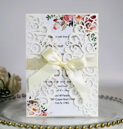 Gratulationskort 25st Glitter Paper Wedding Invitations Card With Envelope Card Pocket Anpassad Maraige Birthday Mariage Baptism Party Favors 230615