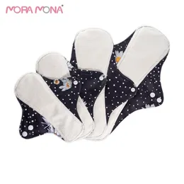 Inne materiały macierzyńskie Mora mona, które można myć i wielokrotnego użytku żeńskie podkładki higieny z różnymi prędkościami przepływu Miesięczne podkładki sanitarne MOM MOMING 4 PCS 230614