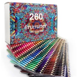 Ołówki Brutfuner 260 Kolor Professional Drewno Kolor Pencils Zestaw szkic szkic olej lapis de cor for szkolne szkic szkic materiały artystyczne 230614