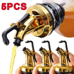 New 5/1PCS Oil Bottle Stopper Dispenser Rubber Lock Plug Sealing Leak-proof Nozzle Sprayer Wine Pourer Sauce Liquor Kitchen Gadgets