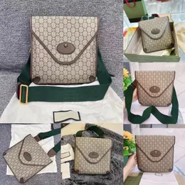 Borsa a tracolla da uomo quadrata Neo Vintage di lusso in nylon Flip Canvas pochette borse Double G Ophidia spalla donna pochette designer palestra tote borsa a tracolla busta