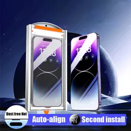 Roller Quick Fit Displayschutzfolien für iPhone 13 Pro Max Installation Applikator Auto Align Smart Phone Tempered Glass mit Einzelhandelsverpackung
