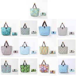 Reusable Grocery Bags Black And White Stripes Blue Grid Green Color Circle Fruit Chrysanthemum Little Fresh Ocean Safflower Yellow F Otozx