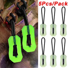 새로운 5pcs/set luminous zipper 풀러 헤드 어두운 DIY 수리 가방의 옷 지퍼 로프 재봉 용품 액세서리