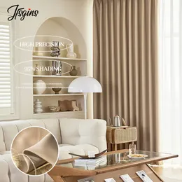 Sheer Curtains Modern Brown Blackout Curtains for Living Room Elegant Hall Window Curtain for Bedroom Rideaux Occultant Home Decoration Custom 230614