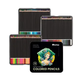 Pennor BView Art Premium Artist 4,0 mm Lead Color Pencil 72 Premiumfärgad blyertspenna med livliga färger för Designer Student 230614