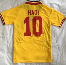 1994 Retro Romanias Soccer Jerseys Hagi Raducioiu Popescu Vintage Camiseta Football Shirt Men Football Shirt Maillot Kit Minform Deso