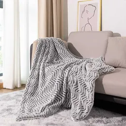 Coperta Inyahome Pelliccia Tiro Coperta Coperta Accogliente Caldo Lussuoso Divano Divano Letto Copriletto Coperta Sherpa Tiro Ponderato Casa R230615