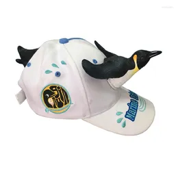 Ball Caps Europe and American 3D Penguin Travel rodzic-dziecko Kapelusz świąteczny Bawełniany kreskówkowy baseball para nowatorska czapka specjalna