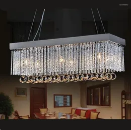 الثريات بسيطة LED الثريا مصابيح المعيشة غرفة الطعام كريستال E14 الضوء الإضاءة Lust