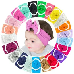 Baby Hairband Toddler Bowknot Headband Turban Tassel Ball Nylon Kids Hairband Girls Solid Headwear Head Wrap Hair Band Headbands Accessories