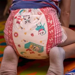 Cloth Diapers 1PCS abdl Adult Baby Diapers onesize big waist Red printing DDLG disposable diapers Diapers lover bebe dad dummy Dom 230614