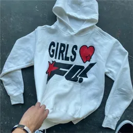 Bluzy damskie bluzy bluzy kpop moda harajuku alphabet graficzna grafika biały długi rękaw mężczyzna mężczyźni pullover y2k gotycka punk streetwear para bluza 230615