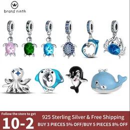 925 Silver for Pandora Charms Jewelry Jewelry Beads Pendant Women Breads Beads Color Ocean Ocean Pet Series