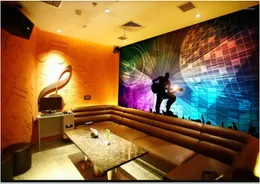 Tapety niestandardowe Po Tapeta 3D Mural for Walls 3 D Trendy kolorowy bar ktv malowanie sofy tło papiery ścienne dekoracja