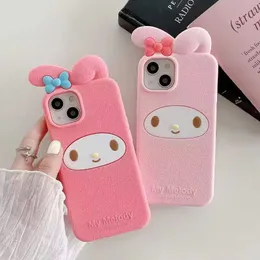 Designer Sweet fashion cute Stereoscopic bunny for women iPhone 14 13 12 Pro 11 14 Soft shell anti-drop case