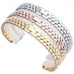 Watch Bands Stainless Steel Watchband 6mm 8mm 10mm Silver Golden Bracelet Small Size Strap Dial Lady's Fashion Mini Band 12mm 14mm