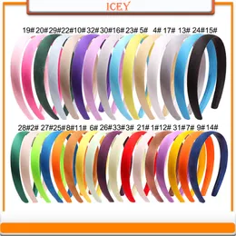 Tiaras 33 pçs 1,5 cm 2 cm Tiaras de Cetim Menina Aro de Cabelo Faixa de Cabelo Feminina Coberta de Plástico ABS Acessórios de Cabelo Multicolor DIY 230615