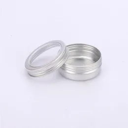 60g Aluminum Jar with Clear Window Screw Lid Aluminium Tin Can Metal Container for Fidget Spinning Khkgk