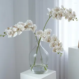 Kwiaty dekoracyjne sztuczne wysokiej jakości orchidea 9 phalaenopsis retro kolor dekoracji domu kwiat