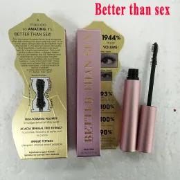 Mais novo cosmético facial melhor que o sexo rímel preto de longa duração mais volume 8ml rímel para os olhos maquiagem tubo de alumínio rosa ferramenta para curvar os cílios de alta qualidade
