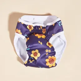 Dog Apparel Durable Breathable Bright Color Flower Printing Pet Menstrual Diaper Convenient Pants Accessories