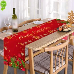 New Merry Christmas Tablecloth Polyester Rectangular Snowflake Tablecloths For New Year Dinner Table Cloth Cover Home Decorations