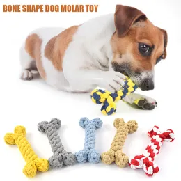 Bones Shape Dog Toys for Small Large Dogs Bite Resistant Teething Cleaning Chew Toy Cotton Pet Puppy Molar Toys Pets Products