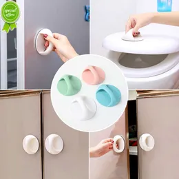 Ny 1/5PC Punch-Free Seamless Door Handle Rund Sticky Handle For Cotboards Window Drawers Garderob Handtag Balkong Glasskjutning