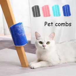 Escova de plástico removível para animais de estimação Canto de gato para arranhões Pente de fricção Ferramenta de massagem de cabelo para cães Animais de estimação Higiene Limpeza Scratcher Fornecimento