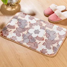 Carpets Thick Coral Fleece Bedroom Mat Carpet Foyer Kitchen Bathroom Non-slip Absorbent Living Room Door Rb003