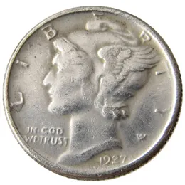 미국 1927 P/D/S Mercury Dime Silver 도금 사본 동전